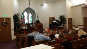 Interior of Huntsville Christian Church. This is a project I did some years ago. The old church was raised down to the foundation and the new Church was designed around the old footprint.